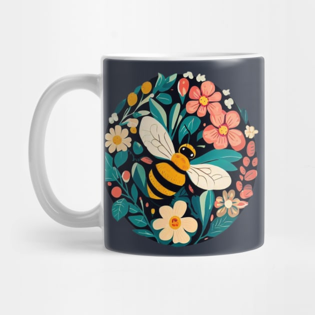 Beautiful Bee in Flowers by Curious Sausage